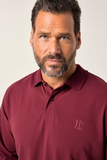 JP1880 Polo Shirt Pique Long Sleeve Red - Polo krekli - Polo krekli - 2XL-8XL