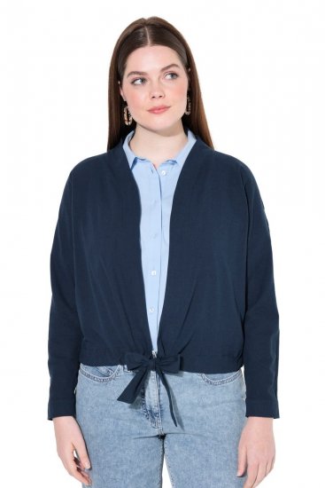 Ulla Popken 827116 Lina maisījuma bolero ar stāvapkakli Tumši zils - Bolero jakas - 