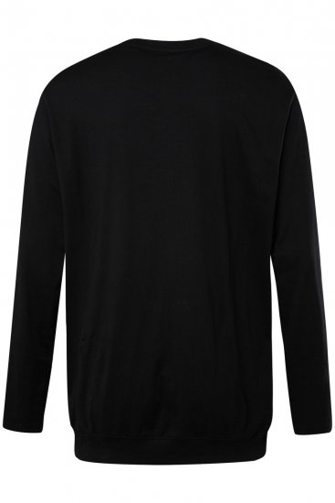 JP1880 827128 T-krekls ar garām piedurknēm un vēdera piegriezumu Melns - T-krekli - T-krekli - 2XL-14XL