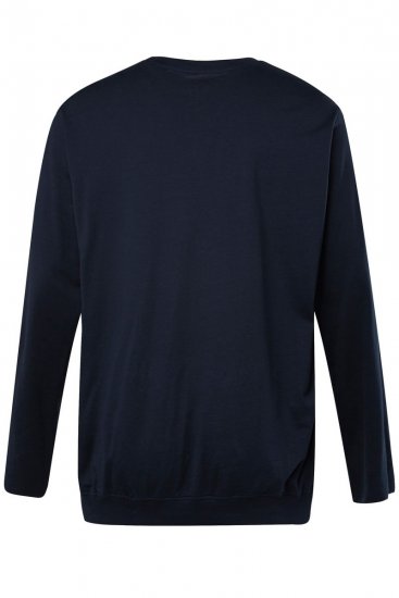 JP1880 827128 T-krekls ar garām piedurknēm un vēdera piegriezumu Tumši zils - T-krekli - T-krekli - 2XL-14XL