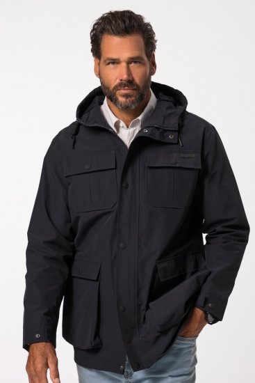 JP1880 828706 Lietusjaka ar slēptu rāvējslēdzēju Tumši zils - Jakas & Lietus apģērbs - Jakas - 2XL-12XL