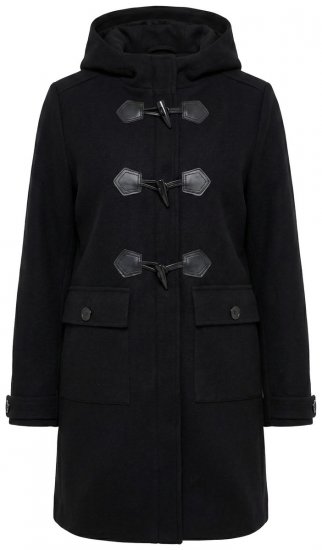 Ulla Popken 829347 Duffle mētelis Melns - Mēteļi - Lielo izmēru mēteļi sievietēm