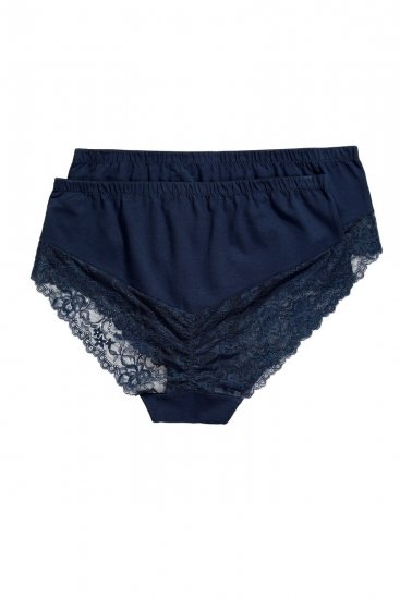 Ulla Popken 830094 Biksītes ar mežģīnēm 2 gab. Tumši zils - Biksītes - 