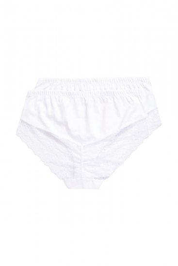 Ulla Popken 830094 Biksītes ar mežģīnēm 2 gab. Balts - Biksītes - 