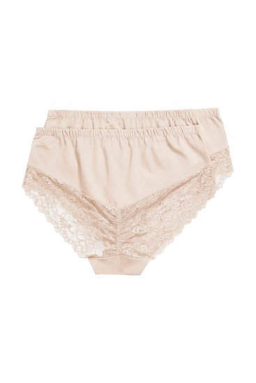 Ulla Popken 830094 Biksītes ar mežģīnēm 2 gab. Bēšs - Biksītes - 
