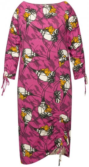 Ulla Popken 830151 Ziedaina kleita Rozā - Maxi kleitas - Sieviešu maxi kleitas lielos izmēros