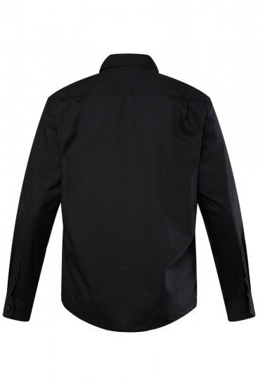 Men+ 753 Biznesa krekls ar garām piedurknēm ar klasisku apkakli Melns - Krekli - Krekli - 2XL-8XL