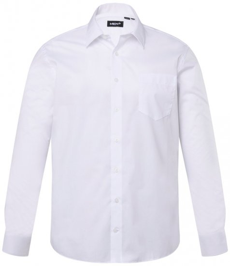 Men+ 753 Biznesa krekls ar garām piedurknēm ar klasisku apkakli Balts - Krekli - Krekli - 2XL-8XL