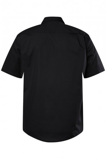 Men+ 756 Biznesa krekls ar īsām piedurknēm ar klasisku apkakli Melns - Krekli - Krekli - 2XL-8XL