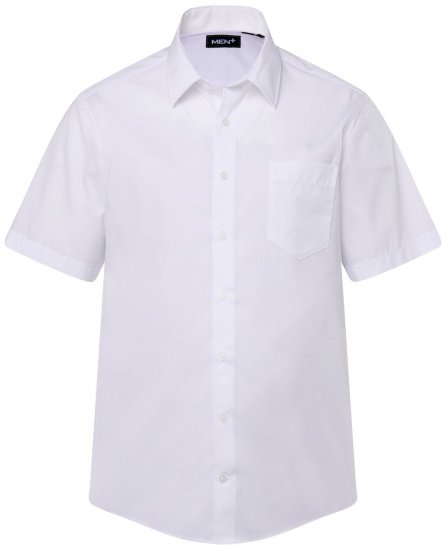 Men+ 756 Biznesa krekls ar īsām piedurknēm ar klasisku apkakli Balts - Krekli - Krekli - 2XL-8XL