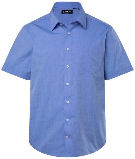 Men+ 756 Biznesa krekls ar īsām piedurknēm ar klasisku apkakli Gaiši zils - Krekli - Krekli - 2XL-8XL