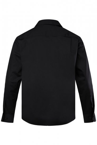 Men+ 757 Biznesa krekls ar garām piedurknēm ar atvērtu apkakli Melns - Krekli - Krekli - 2XL-8XL