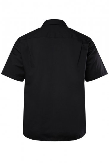 Men+ 758 Biznesa krekls ar īsām piedurknēm ar atvērtu apkakli Melns - Krekli - Krekli - 2XL-8XL