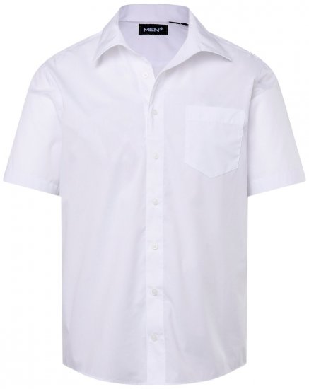 Men+ 758 Biznesa krekls ar īsām piedurknēm ar atvērtu apkakli Balts - Krekli - Krekli - 2XL-8XL