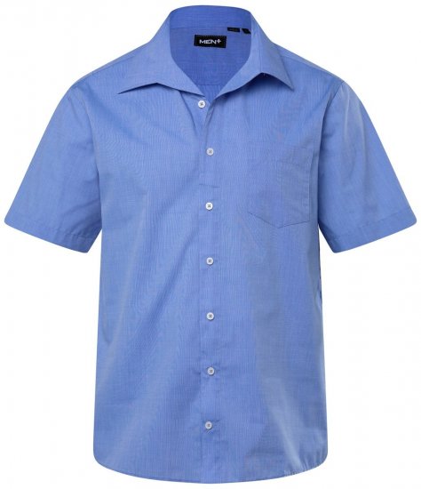 Men+ 758 Biznesa krekls ar īsām piedurknēm ar atvērtu apkakli Gaiši zils - Krekli - Krekli - 2XL-8XL
