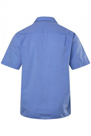 Men+ 758 Biznesa krekls ar īsām piedurknēm ar atvērtu apkakli Gaiši zils - Krekli - Krekli - 2XL-8XL