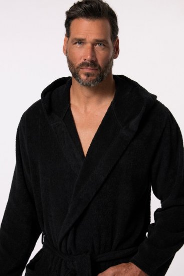 JP1880 Bathrobe Terry Black - Apakšveļa un peldšorti - Apakšveļa - 2XL-8XL