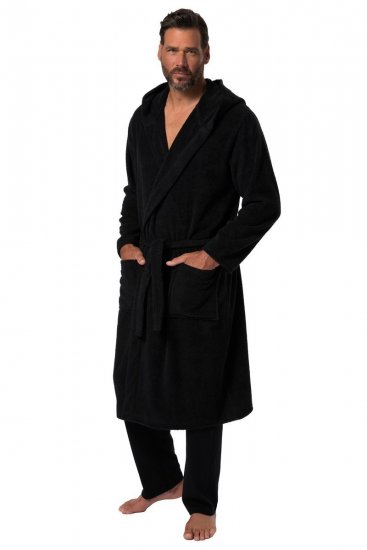 JP1880 Bathrobe Terry Black - Apakšveļa un peldšorti - Apakšveļa - 2XL-8XL