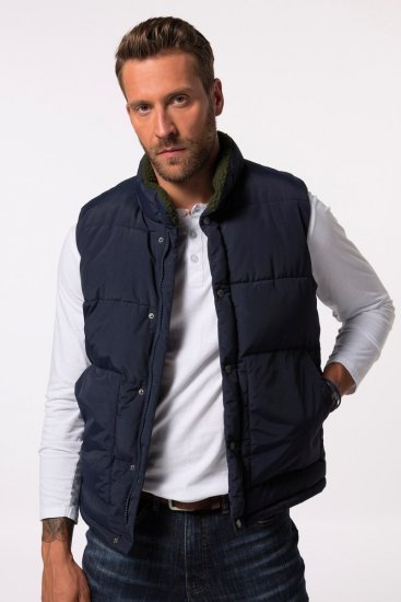JP1880 831193 Veste ar teddy oderi Tumši zils - Jakas & Lietus apģērbs - Jakas - 2XL-12XL