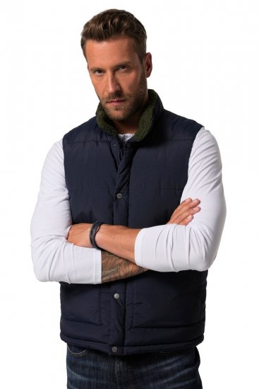 JP1880 831193 Veste ar teddy oderi Tumši zils - Jakas & Lietus apģērbs - Jakas - 2XL-12XL