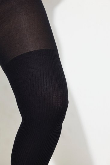 Ulla Popken 831196 Zeķes virs ceļgala 80 den Melns - Zeķubikses & zeķes - 