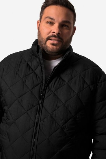 Men+ 494 Stepēta jaka ar stāvapkakli Melns - Jakas & Lietus apģērbs - Jakas - 2XL-12XL