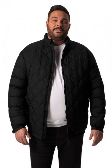 Men+ 494 Stepēta jaka ar stāvapkakli Melns - Jakas & Lietus apģērbs - Jakas - 2XL-12XL