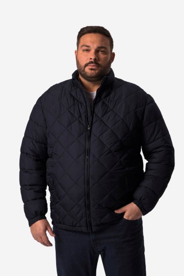 Men+ 494 Stepēta jaka ar stāvapkakli Tumši zils - Jakas & Lietus apģērbs - Jakas - 2XL-12XL