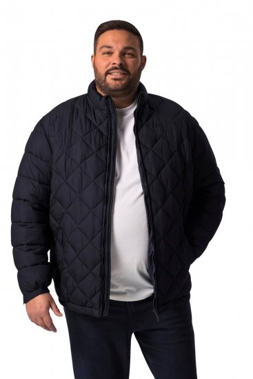 Men+ 494 Stepēta jaka ar stāvapkakli Tumši zils - Jakas & Lietus apģērbs - Jakas - 2XL-12XL