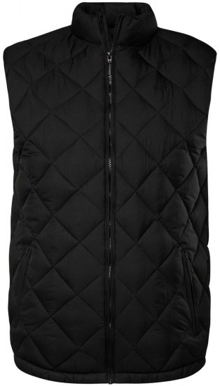 Men+ 578 Veste stepēta ar stāvapkakli Melns - Jakas & Lietus apģērbs - Jakas - 2XL-12XL