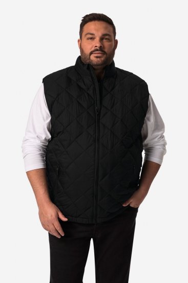 Men+ 578 Veste stepēta ar stāvapkakli Melns - Jakas & Lietus apģērbs - Jakas - 2XL-12XL