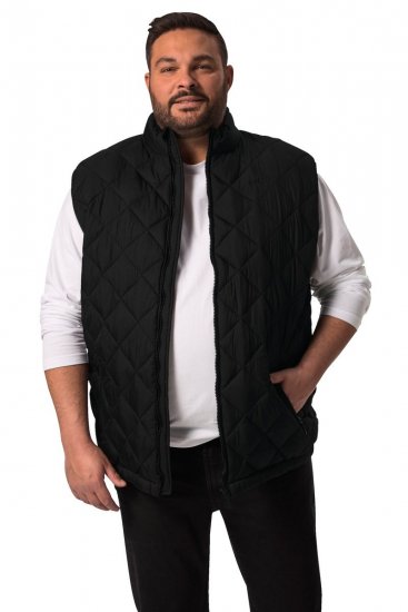 Men+ 578 Veste stepēta ar stāvapkakli Melns - Jakas & Lietus apģērbs - Jakas - 2XL-12XL