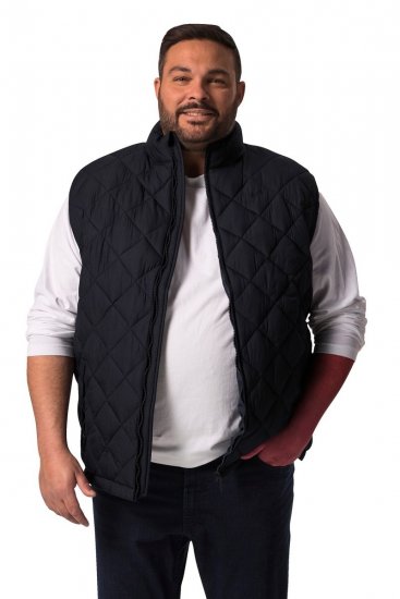 Men+ 578 Veste stepēta ar stāvapkakli Tumši zils - Jakas & Lietus apģērbs - Jakas - 2XL-12XL