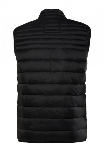 Boston Park 583 Veste stepēta ar stāvapkakli Melns - Jakas & Lietus apģērbs - Jakas - 2XL-12XL