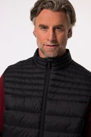 Boston Park 583 Veste stepēta ar stāvapkakli Melns - Jakas & Lietus apģērbs - Jakas - 2XL-12XL
