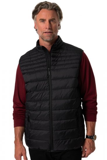 Boston Park 583 Veste stepēta ar stāvapkakli Melns - Jakas & Lietus apģērbs - Jakas - 2XL-12XL