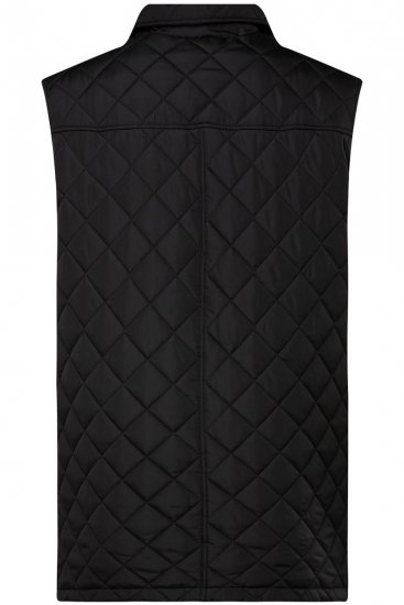 Boston Park 593 Veste stepēta ar krekla apkakli Melns - Jakas & Lietus apģērbs - Jakas - 2XL-12XL