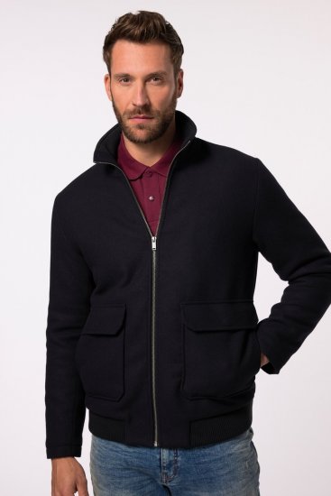 JP1880 831627 Bomber jaka no vilnas maisījuma Tumši zils - Jakas & Lietus apģērbs - Jakas - 2XL-12XL
