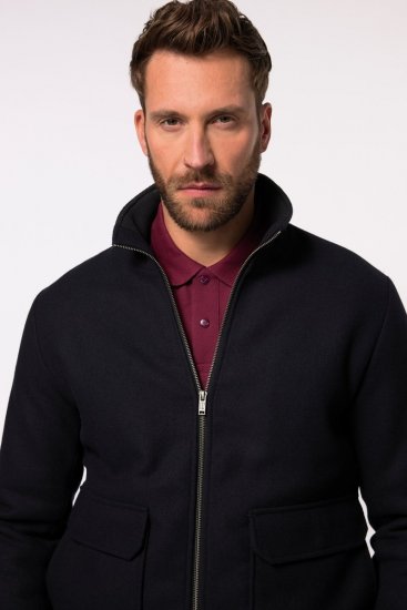 JP1880 831627 Bomber jaka no vilnas maisījuma Tumši zils - Jakas & Lietus apģērbs - Jakas - 2XL-12XL