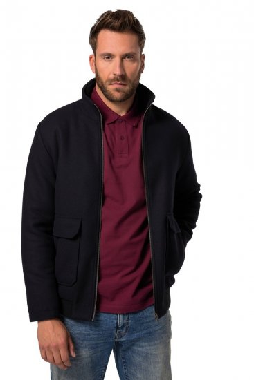JP1880 831627 Bomber jaka no vilnas maisījuma Tumši zils - Jakas & Lietus apģērbs - Jakas - 2XL-12XL