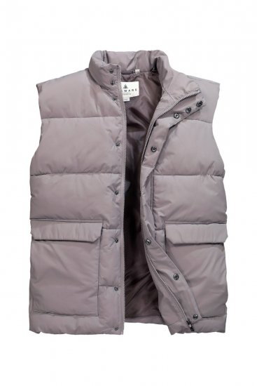 JP1880 831639 Veste stepēta no pārstrādāta poliestera Tumši pelēks - Jakas & Lietus apģērbs - Jakas - 2XL-12XL