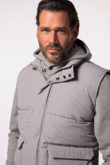 JP1880 831639 Veste stepēta no pārstrādāta poliestera Tumši pelēks - Jakas & Lietus apģērbs - Jakas - 2XL-12XL