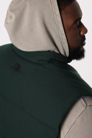 STHUGE 831896 Polsterēta flaneļa veste Tumši zaļš - Jakas & Lietus apģērbs - Jakas - 2XL-12XL