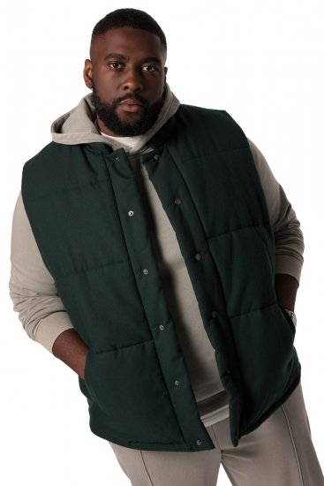 STHUGE 831896 Polsterēta flaneļa veste Tumši zaļš - Jakas & Lietus apģērbs - Jakas - 2XL-12XL