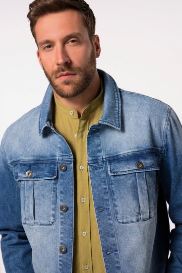 JP1880 832510 Stretch Džinsa jaka Indigo zils - Jakas & Lietus apģērbs - Jakas - 2XL-12XL