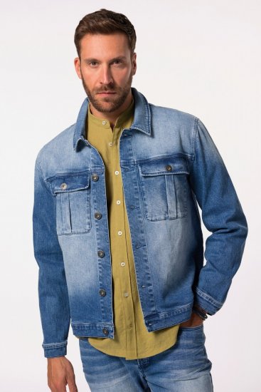 JP1880 832510 Stretch Džinsa jaka Indigo zils - Jakas & Lietus apģērbs - Jakas - 2XL-12XL