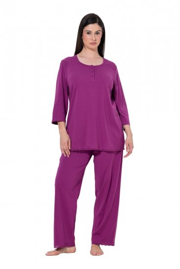 Ulla Popken 833660 Pidžama Violets - Pidžamas/Loungewear - 