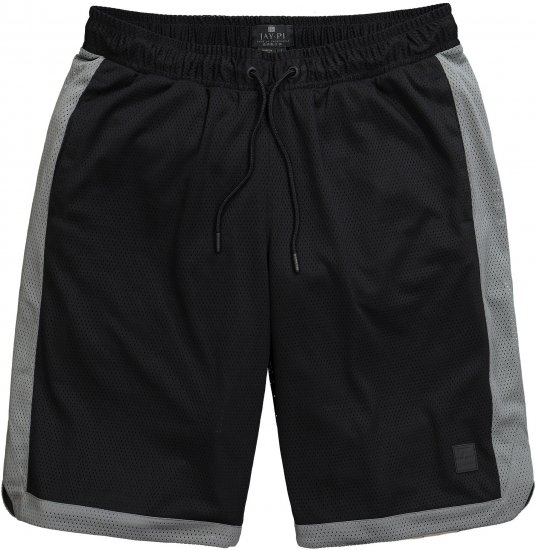 JP1880 Jay-Pi Bermuda QuickDry Mesh Fitness Shorts Black - Sporta apģērbs & outdoor - Liela izmēra sporta apģērbi vīriešiem