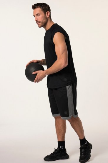 JP1880 Jay-Pi Bermuda QuickDry Mesh Fitness Shorts Black - Sporta apģērbs & outdoor - Liela izmēra sporta apģērbi vīriešiem