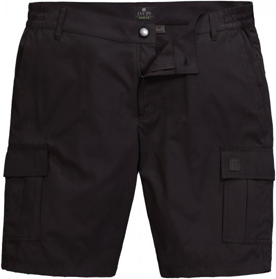 JP1880 Jay-Pi Bermuda QuickDry Cargo Shorts Black - Sporta apģērbs & outdoor - Liela izmēra sporta apģērbi vīriešiem